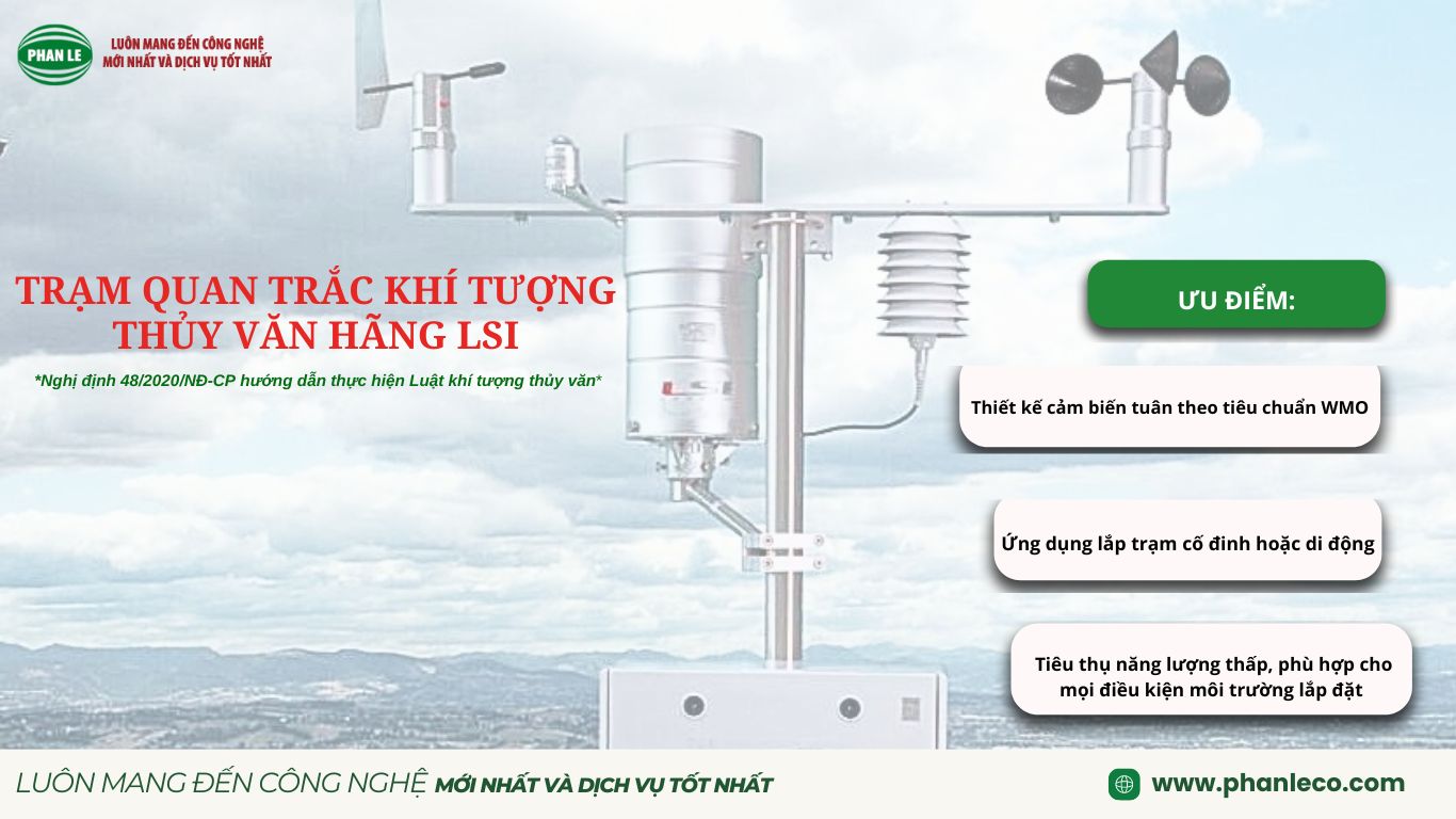 Giải pháp Trạm Quan Trắc Khí Tượng Thủy Văn Hãng LSI - Công cụ giám sát thời tiết hiện đại, tối ưu